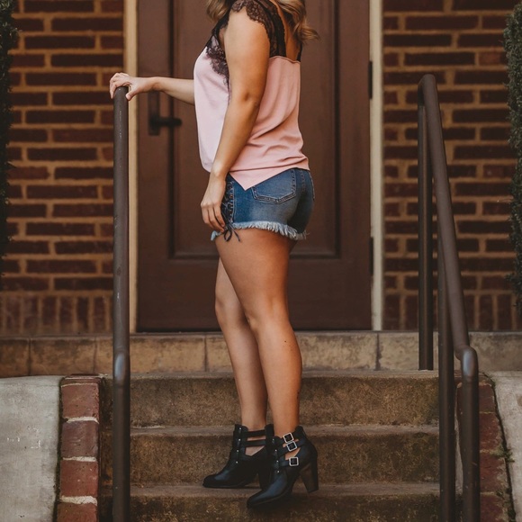 Black Booties with Buckles - Picture 3 of 3